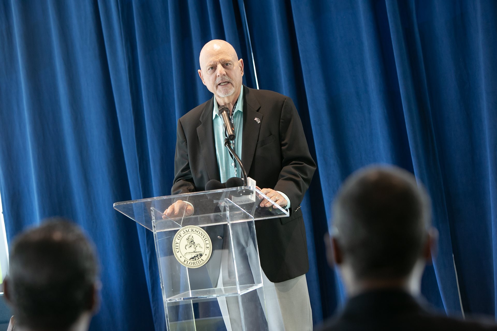 Mike Weinstein speaks at JUMP launch