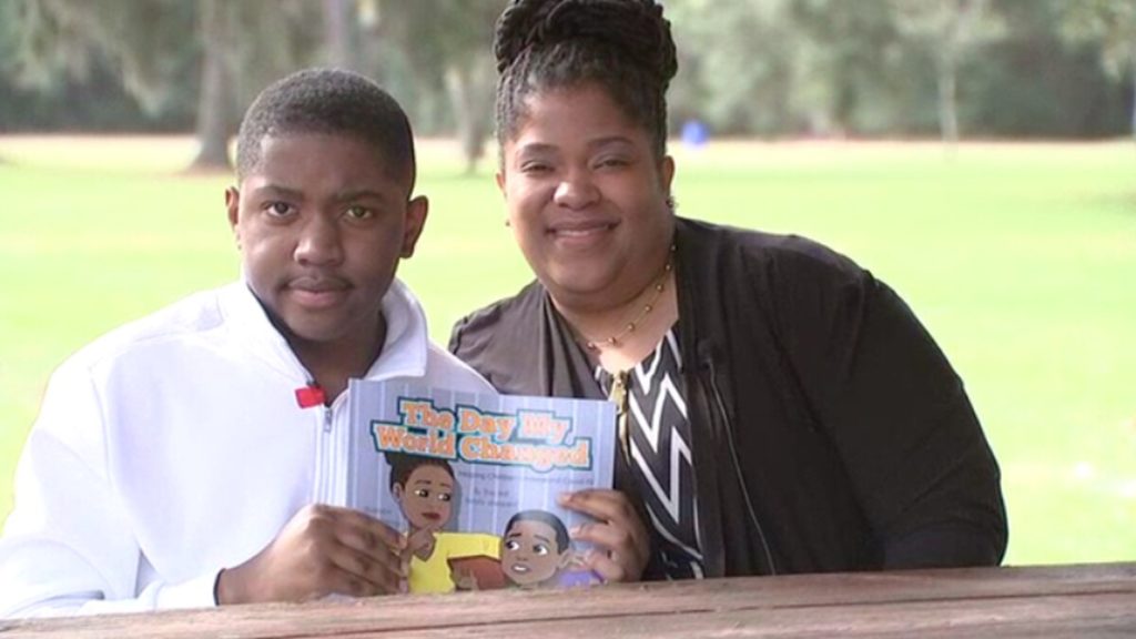 Trey Sheppard with his mother, Natalie Sheppard