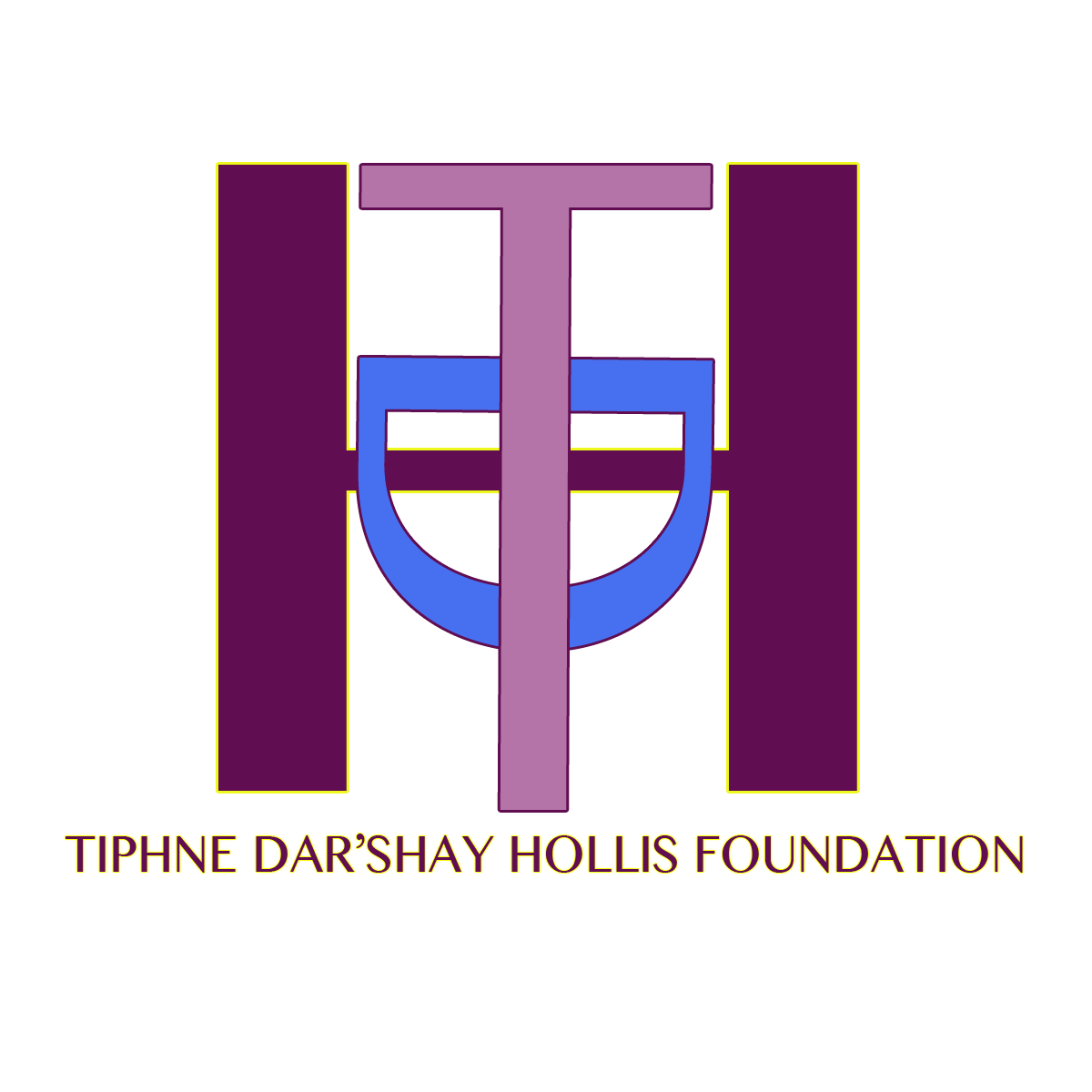 Tiphne Darshay Hollis Logo - Blue and Red