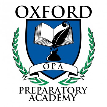 Oxford Prep Logo - Blue and Red