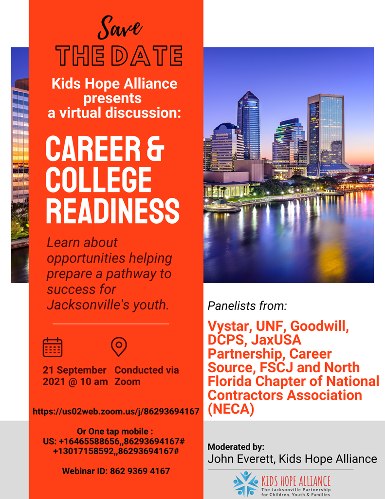 Career and College Readiness Virutal Event Flyer
